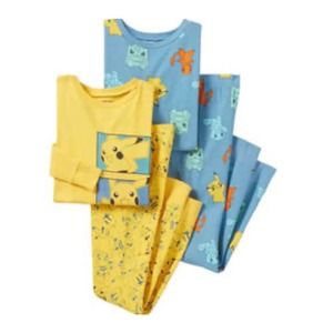 Pokémon/Pikachu 2 pair pajama set loungewear unisex sz 6